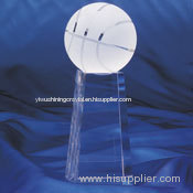 crystal glass basketball for souvenirs gifts