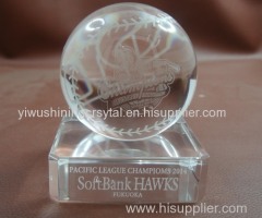 crystal glass baseball for sport souvenirs