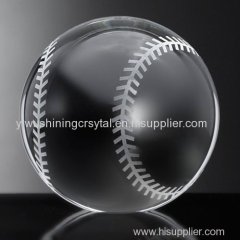 crystal glass baseball for sport souvenirs