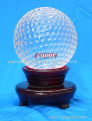 custom design crystal glass golf ball