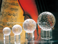 custom design crystal glass golf ball