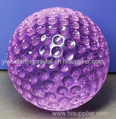 custom design crystal glass golf ball