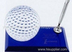 custom design crystal glass golf ball