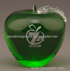 crystal glass apple for Christmas gifts