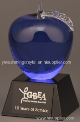 crystal glass apple for Christmas gifts