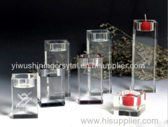 crystal glass lotus candle holder