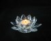 crystal glass lotus candle holder