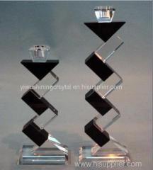 crystal glass lotus candle holder