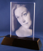 crystal glass photo frame with picture image printing