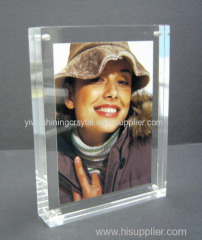 crystal glass photo frame with picture image printing