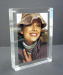 crystal glass photo frame with picture image printing