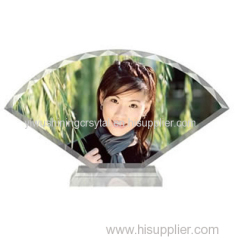 crystal glass photo frame with picture image printing