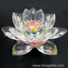 crystal glass lotus flower