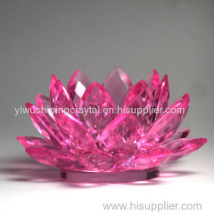 crystal glass lotus flower