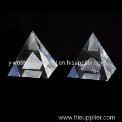 crystal glass pyramid model