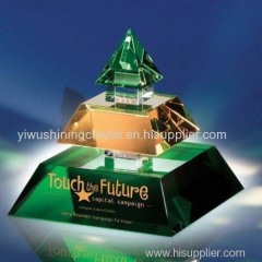 crystal glass pyramid model