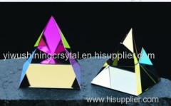 crystal glass pyramid model