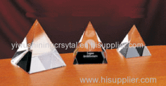 crystal glass pyramid model