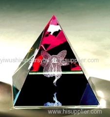 crystal glass pyramid model