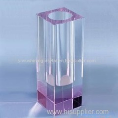 crystal glass flower vase