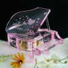 crystal glass piano music box