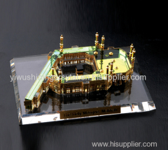 crystal glass miniature building model