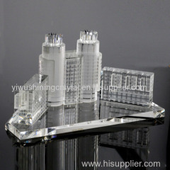 crystal glass miniature building model