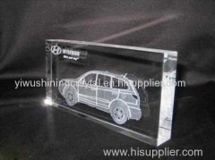 crystal glass car model