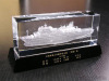 crystal glass ship boat model