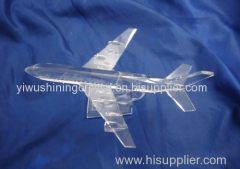 crystal glass airplane model