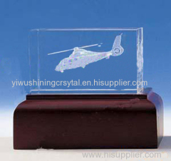 crystal glass airplane model