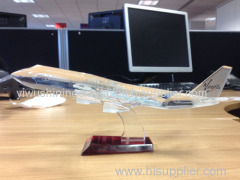 crystal glass airplane model