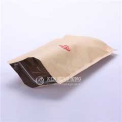 Food Grade Material Kraft Zip Stand up Plastic Bags