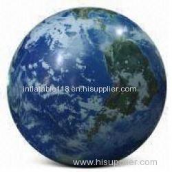 Blue Inflatable Earth Balloons Globe with 540*1080 dpi high resolution digital printing