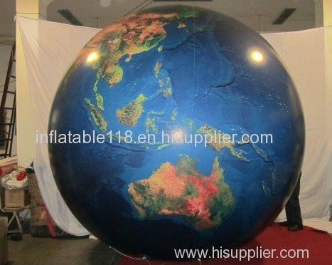 Waterproof Inflatable Advertising Helium Earth Balloons Globe for Opening Event