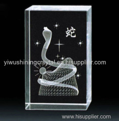 crystal glass snake figurine