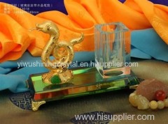 crystal glass snake figurine