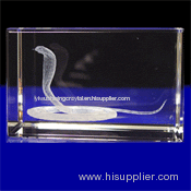 crystal glass snake figurine