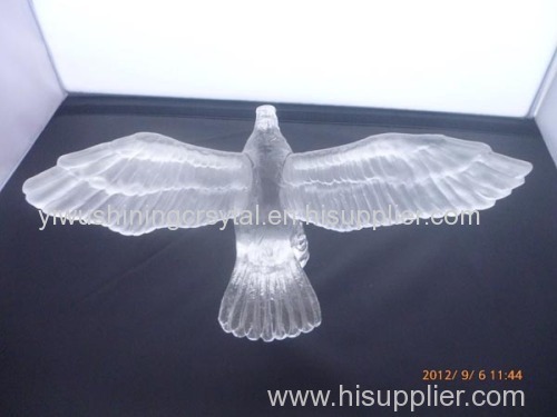 crystal glass eagle figurine