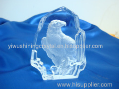 crystal glass eagle figurine