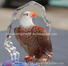 crystal glass eagle figurine