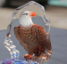 crystal glass eagle figurine