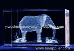 crystal glass elephant figurine