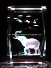 crystal glass elephant figurine