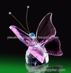 crystal glass butterfly figurine