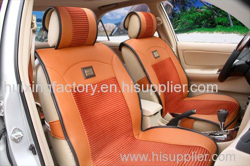 Manufacturer selling four seasons orange beige color car seat cushion covers set pillow Genuine