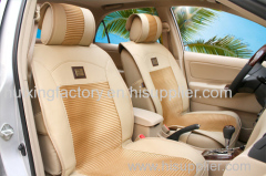 Manufacturer selling four seasons orange beige color car seat cushion covers set pillow Genuine