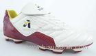 Wholesale White and Blue Mesh / PU / Rubber / EVA Lightweight Outdoor Soccer Cleats