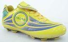 yellow Childrens Comfortable Soccer Shoes for artificial turf