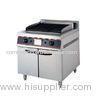 Stainless Steel 380V Gas Lava Rock Grill With Cabinet 12KW For Kitchen Equipments
